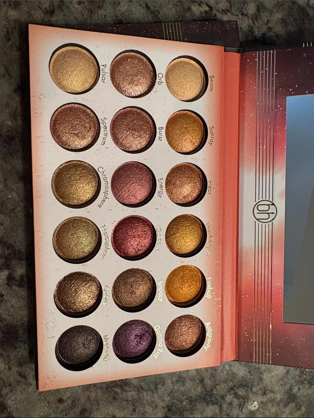 BH Cosmetics Solar Flare Eyeshadow Palette - Pink, Gold, Brown